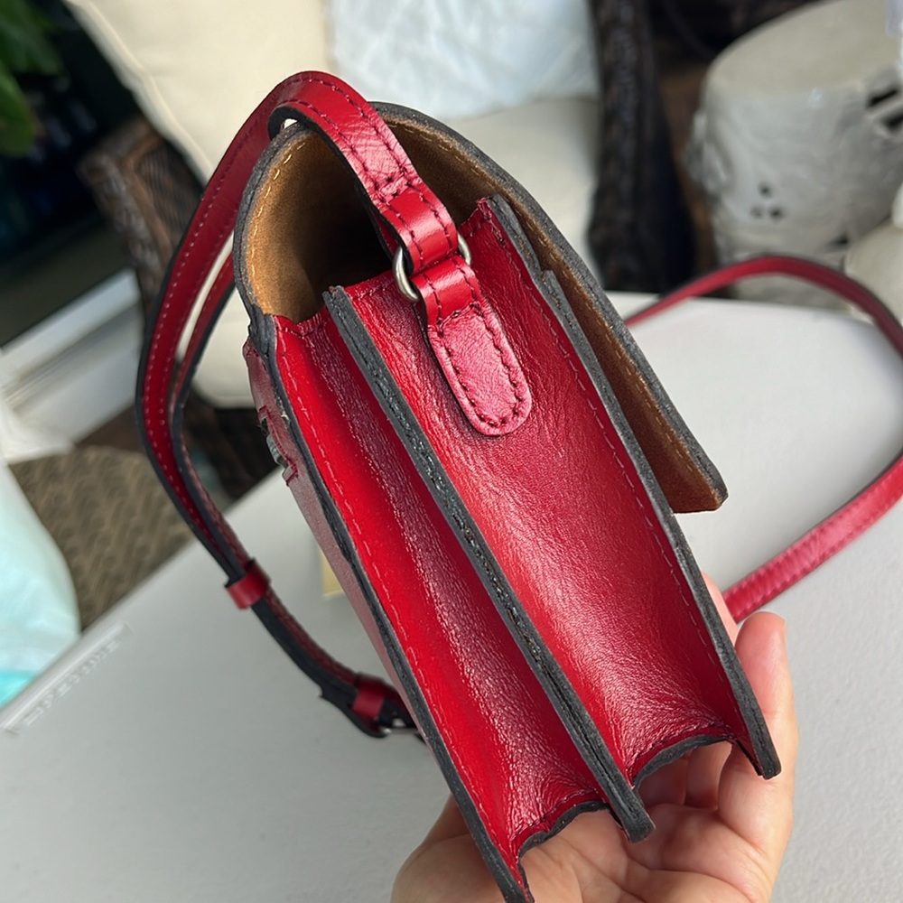 PATRICIA NASH Lanza tooled leather crossbody bag red - Picture 6 of 17